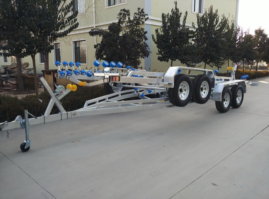 China RIB-850 Inflatable Boat Trailer With Brake Two Shaft Hot Dip Galvanized Process supplier